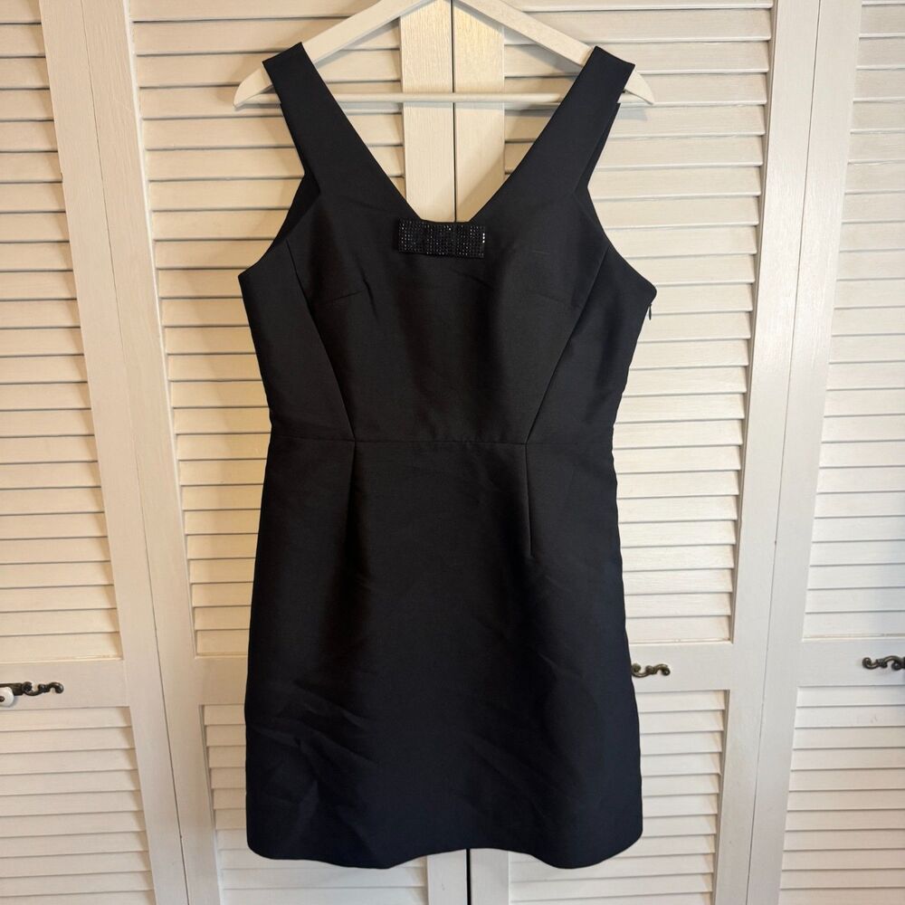 KATE SPADE BLACK RHINESTONE BOW FESTIVE HOLIDAY PARTY‎ DRESS SZ 10